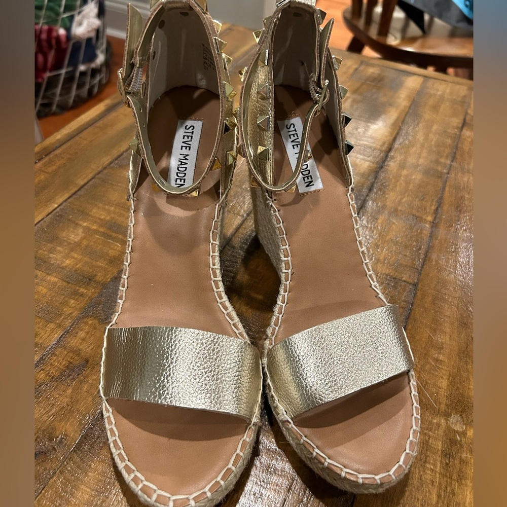 Gold Steve Madden Wedges